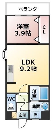 クレア大牟田駅前の物件間取画像